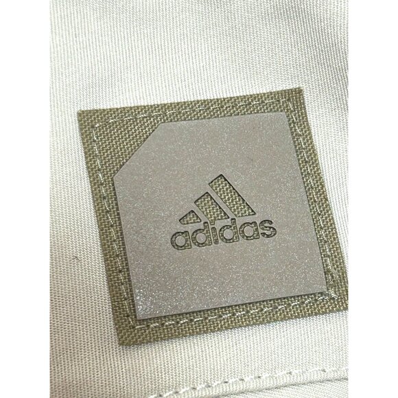 Adidas Men’s Pants 30 x 34 Light Beige Cargo Pocket Logo Pleated Pockets Loops - Picture 3 of 16